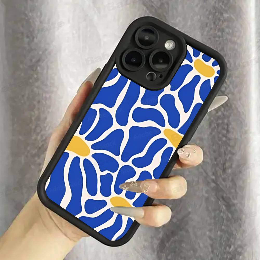 Абстрактный чехол для телефона «Цветочный рынок» для iPhone 17 16 15 14 13 12 11 Air Plus Pro Max Мягкая задняя крышка
