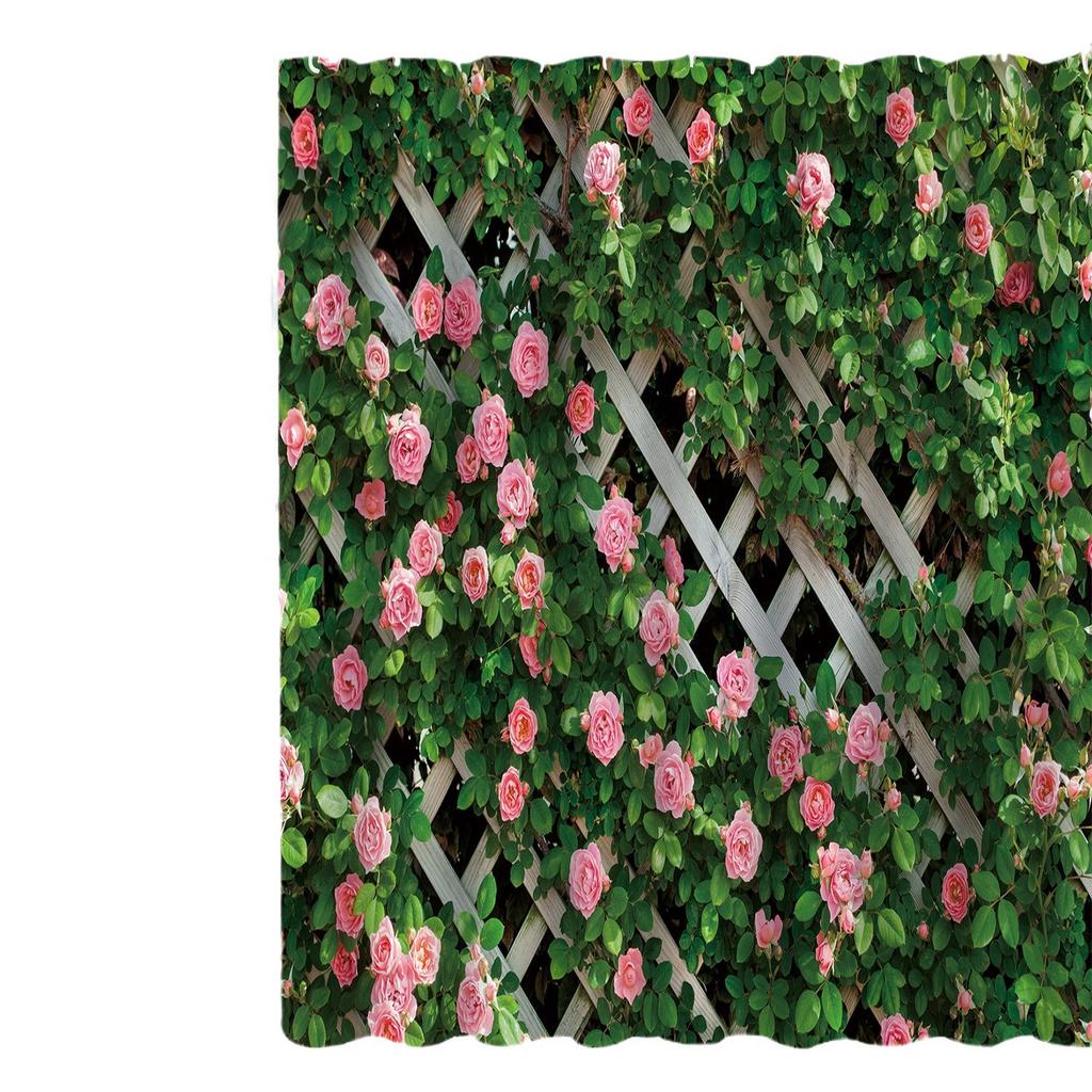 Водонепроницаемая и устойчивая к плесени душевая штора с 3D цифровой печатью, с принтом растений и камней, перегородка для душа и ванной