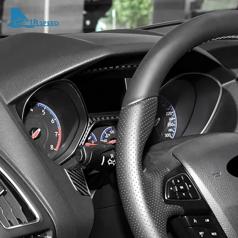 Настоящая мягкая карбоновая наклейка для Ford Focus SE RS ST Ecoboost 2012 2013 2014 2015 2016 2017 2018 LHD RHD Рамка спидометра автомобиля