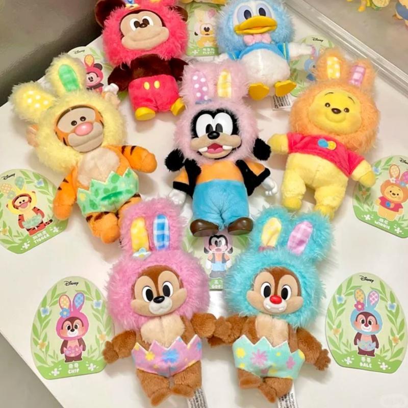 In Stock Genuine TOPTOY Spring Easter Egg Plush Mickey & Winnie The Pooh Desktop Ornament Birthday Surprise Gift Toy