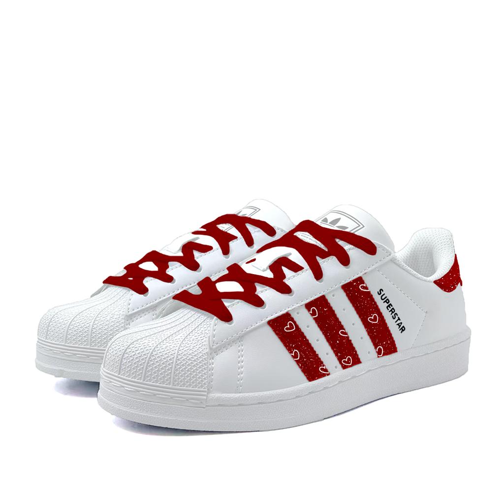 Adidas Originals Superstar Red Letter Abrasion Resistant Slip Resistant Abrasion Resistant Slip Resistant Low top JQ4098(team913-)