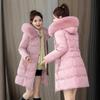 Women's Winter Parka Coat Hooded Korean Version Lady Down Cotton Jacket Warm Temperament Ladies Cotton Padded Outerwear