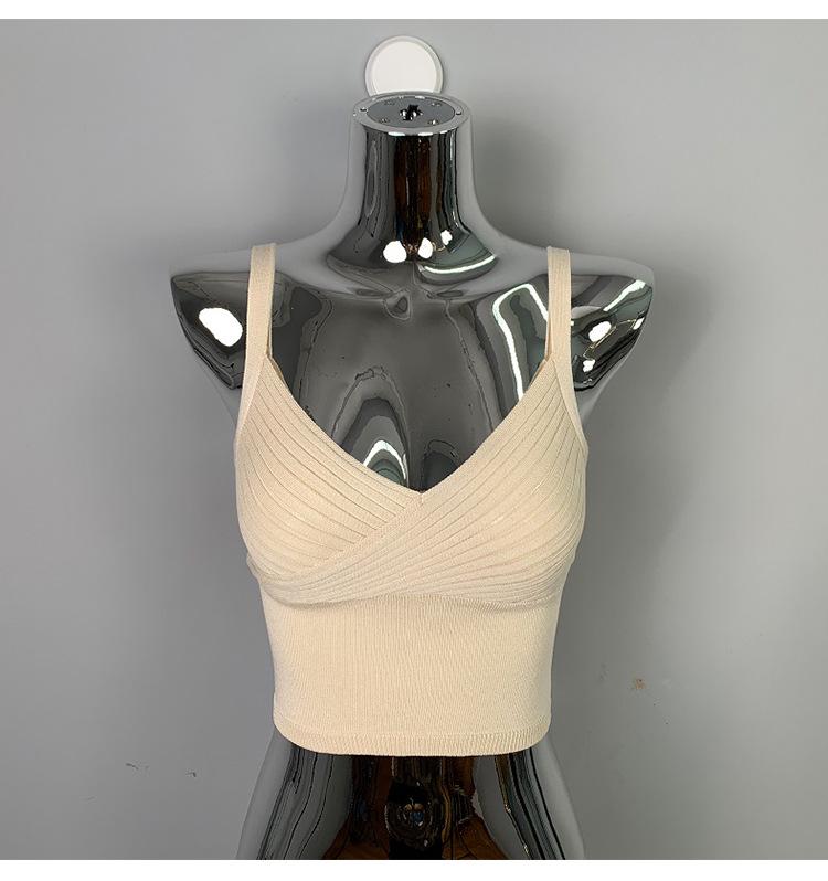 Корейский трикотажный комплект из камзола с V-образным вырезом и короткого кардигана в стиле Дондэмун для женщин