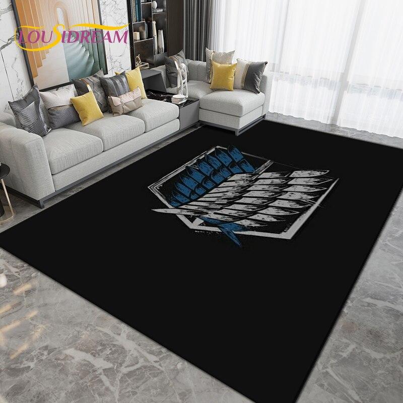 Большой коврик с рисунком аниме «Атака Титанов», коврик для гостиной, спальни, кухонный коврик для ванной комнаты, нескользящий напольный коврик в подарок