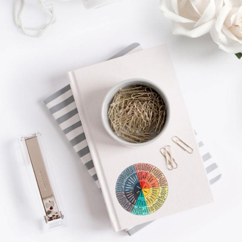 6 шт. виниловые наклейки Feelings Wheel 2,4 дюйма 3,2 дюйма Emotion Decal