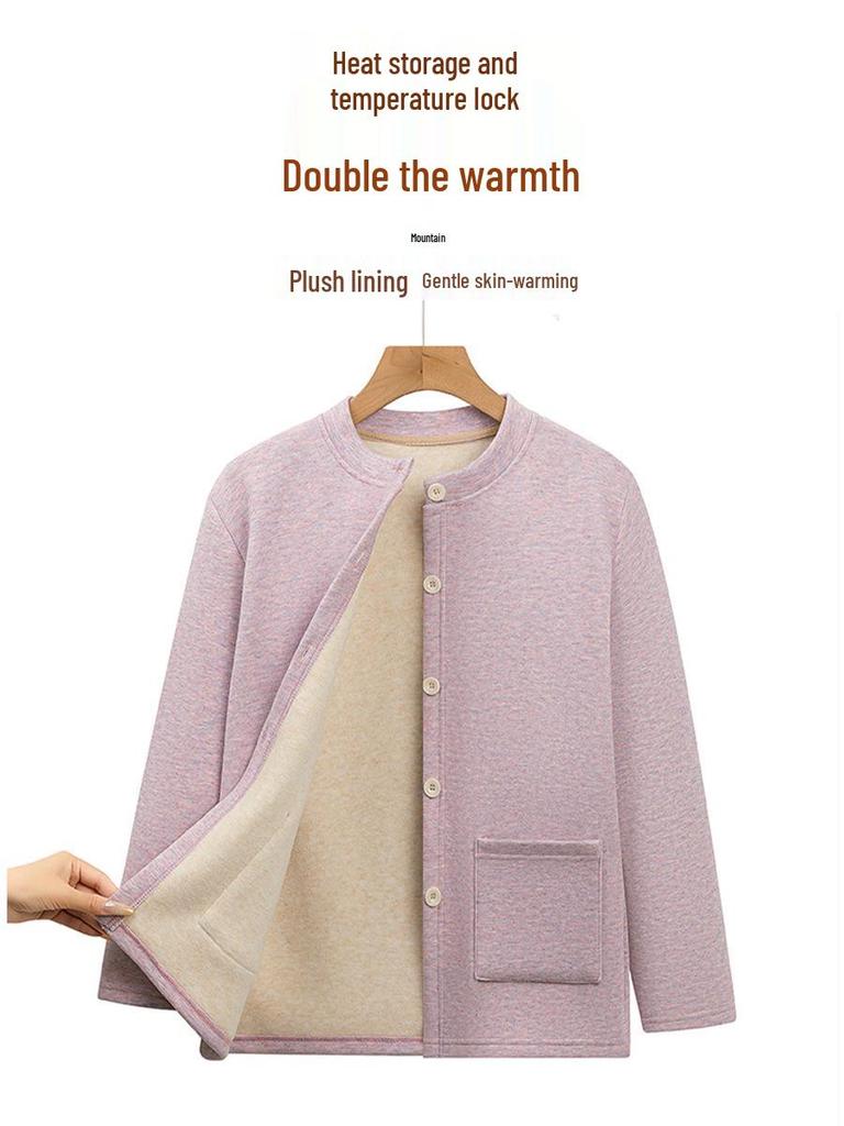 Утепленный женский осенне-зимний комплект одежды на флисе для женщин среднего и пожилого возраста