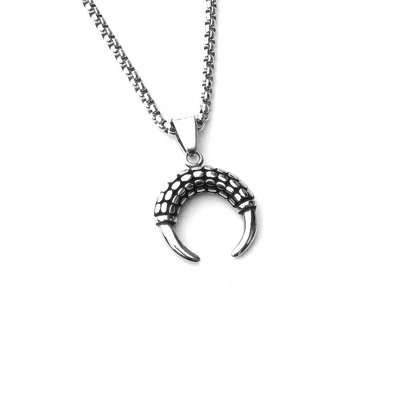 Титановый кулон в виде черепа с крыльями ангела, винтажное ожерелье из нержавеющей стали с крестом, аксессуары для мужчин и женщин