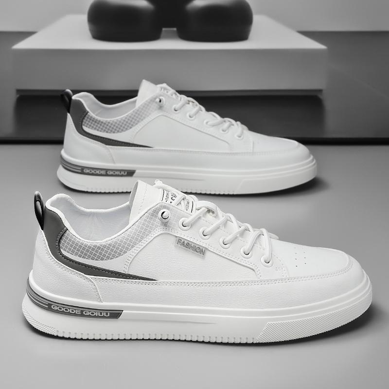 Повседневная спортивная обувь. Мужская универсальная износостойкая мужская обувь. Модная обувь для скейтбординга для мужчин. Кроссовки для отдыха. Кожаная обувь для мужчин.