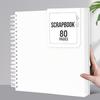 8/10-Inch Scrapbook Photo Album 80 Pages Spiral Bound DIY Hard Cover Spiral Wedding Travel Baby Shower Children Family Anniversary Picture Book