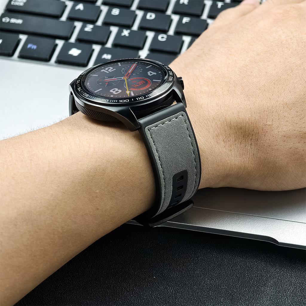 22 мм Универсальный кожаный ремешок для HAUWEI WATCH GT4/3 46 мм Дышащий спортивный браслет Быстросъемный браслет для Watch 4/3Pro 48 мм