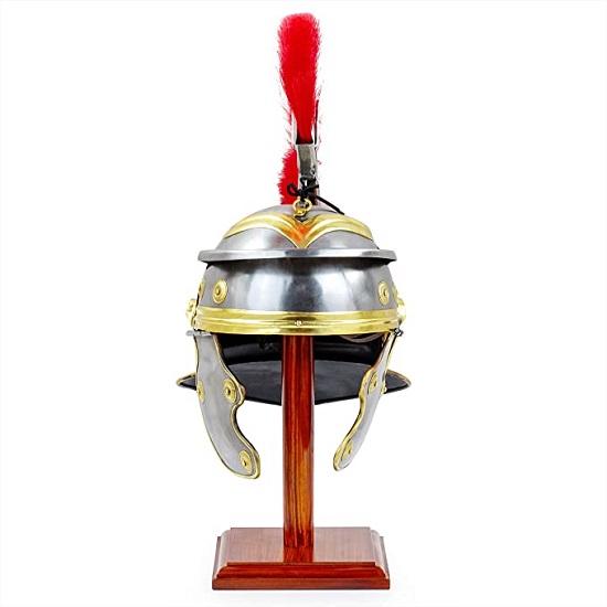 Red Crest Roman Centurion Gallic Smiths Helmet for Gladiators Warriors for LARPERS