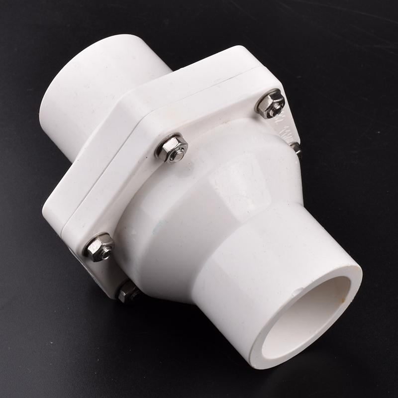 25~63mm UPVC Flap Check Valve Drain Pipe Water Pump Anti-reflow Anti-odor Non-return Valve Connector Garden Irrigation Fittings