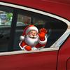 1PC Santa Waving Stickers, 3D Self Adhesive Decorative Stickers for Christmas PVC Car and Window Vinyl