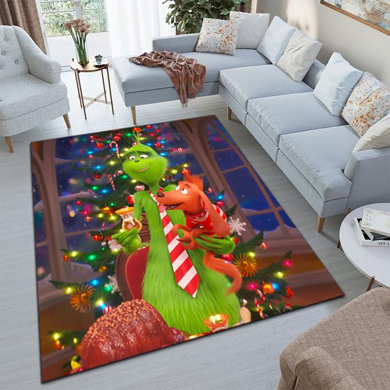 Christmas Gift Comedy Movie How the Grinch Stole Christmas carpet home living room decoration table and chairs anti slip door mat carpet A15