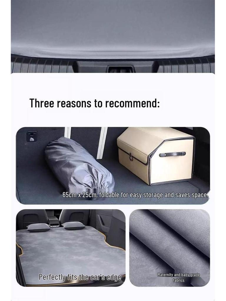 Надувной матрас для моделей Tesla (25+), Обновленная версия, Надувной матрас для заднего сиденья, Складной, для кемпинга и сна