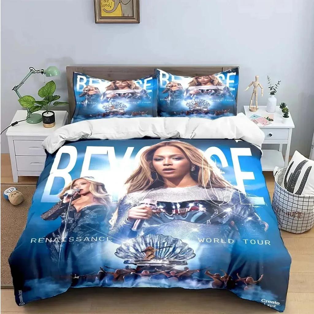 Роскошный Новый 3D Принт Поп Певица B-Beyonce Постельный Комплект Мальчики Девочки Пододеяльник Наволочка Мальчики Взрослые Домашний Текстиль