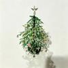 DIY Beaded Christmas Tree Kit - 11 x 6 Inch Mixed Color Crystal Beads Metal Frame Angel Topper Relaxing Tabletop Holiday Craft for Adults and Begi