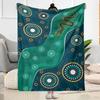 Australian Aboriginal Style 143 Blanket Soft & Cozy Great for Couch Seaside Livingroom Four Seasons Multipurpose Stylish Decor