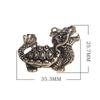 Retro Brass Dragon Tortoise Lucky Mythical Beast Chinese Style Home Decoration Desktop Ornaments Creative Keychain Pendant