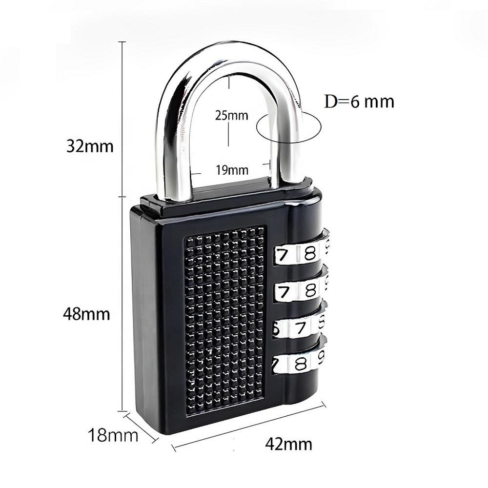 Custom Logo 4-Digit Code Safety Locker Lock Zinc Alloy Candado Combination Padlock Password for Gym Luggage Secure Padlock