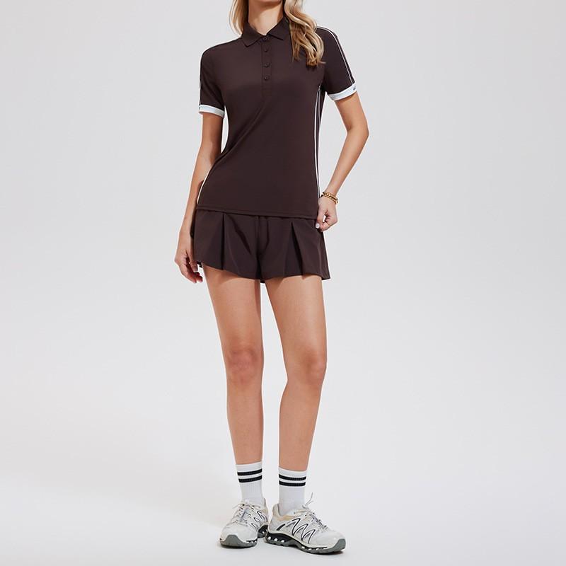 Womens High-Waisted Slim Fit Yoga Set Short Sleeve Breathable Sportswear Running Gym Badminton Fitness
