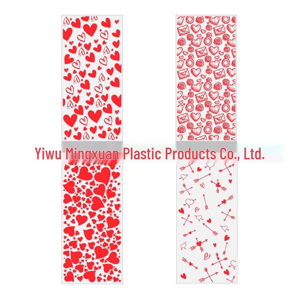 Qixi and Valentine's Red Heart Cupid's Arrow Pattern Candy Bag