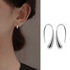 1 пара женских висячих серег из нержавеющей полированной меди, сплошной цвет, полые капли воды, антиаллергенный крючок для ушей, легкие украшения для ушей
