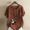 Women's Fashion Cool man Print Short Sleeve T-shirt Loose Cotton Shirt Casual Loose Summer Blouse Tops Plus Size