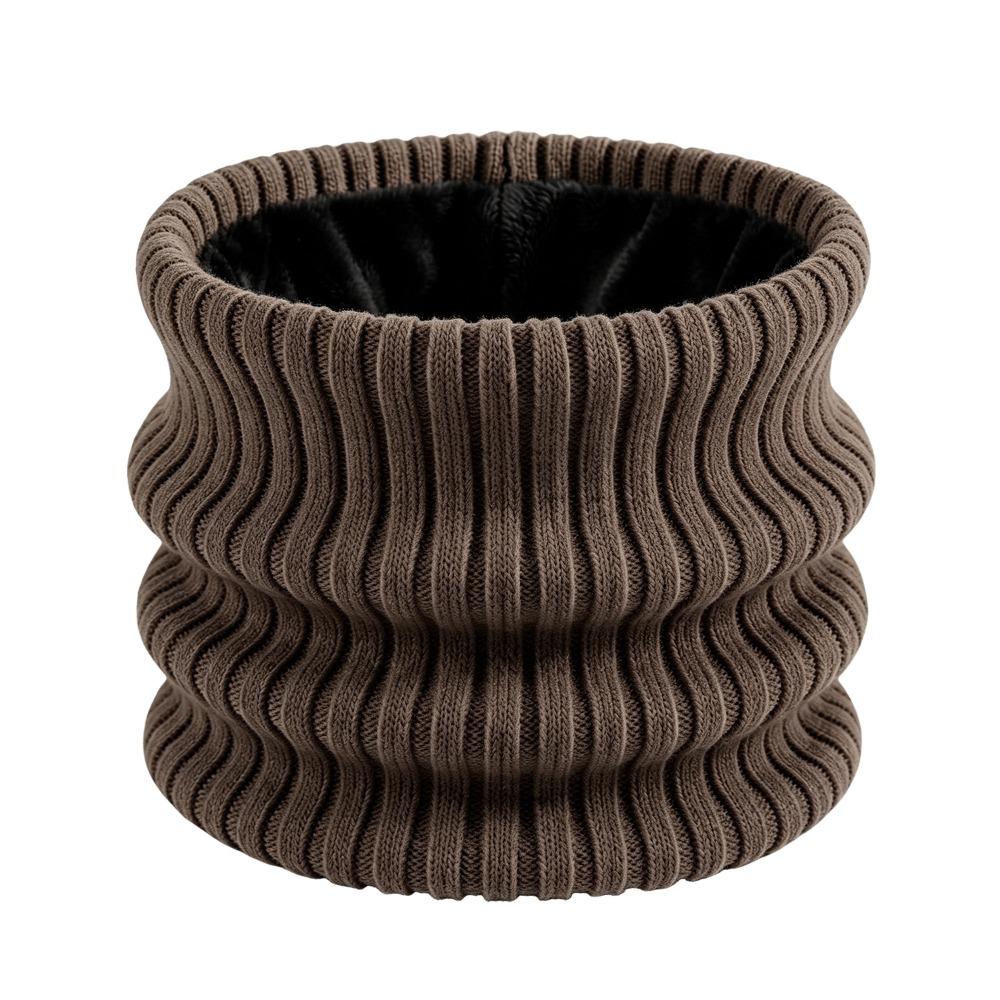 Thickened Knitted Scarf Striped Knitted Neck Warmer Skin-friendly Neck Gaiter Cycling
