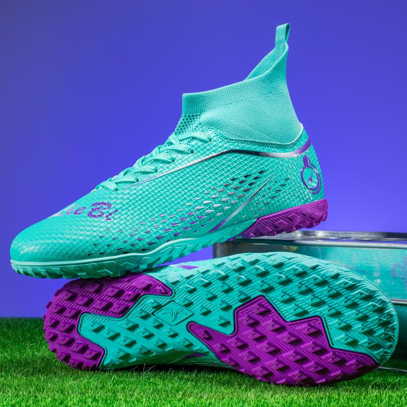 Футбольные бутсы мужские/женские 33-46 с мягкой резиновой подошвой, короткие гвозди, искусственный газон, детские футбольные бутсы