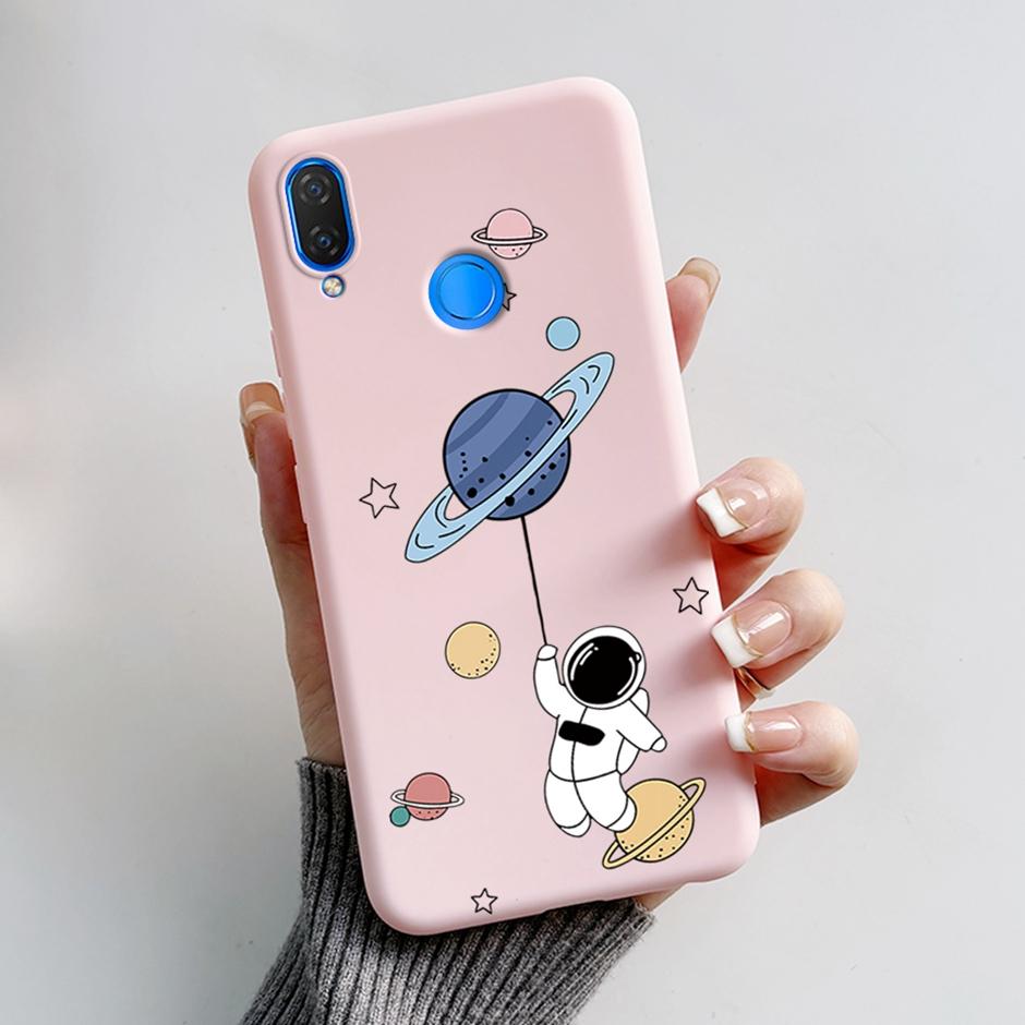 Cute Rabbit Photograph Phone Case For Honor 10 Lite Liquid Silicone Cover Shell For Huawei P smart 2019 Graffiti Bumper