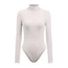 Women's Long Sleeve High Neck Bodysuit Fall Slim Fit Ribbed Knit Sweater Tops Sexy Bodycon Stretchy Basic Bodysuit