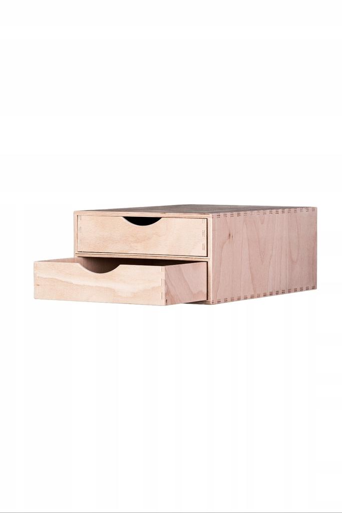 Wooden box with compartments Drawer Toolbox Crayon sorter