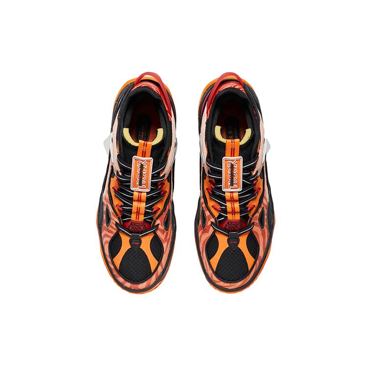 Женские кеды Li Ning CF FlashStar Low top для скейтбординга, черные с оранжевым, AGCS132-1