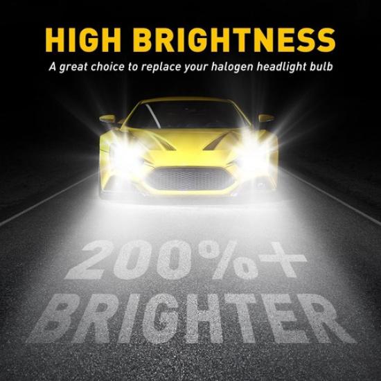2X AUXITO 9006 HB4 LED Headlight Kit Fog Bulbs High Low Beam 6500K White M3 EOA