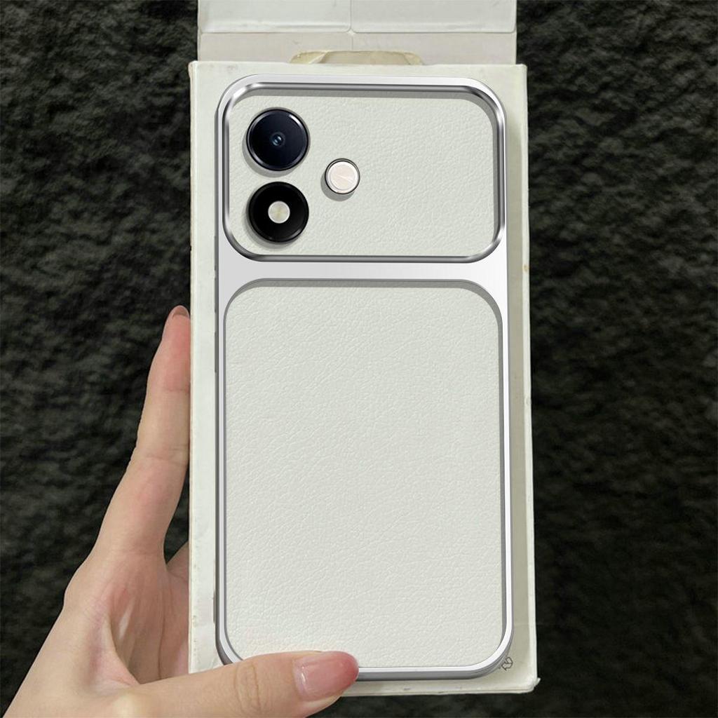 Премиальный кожаный чехол Executive для Xiaomi Redmi Note 17 5G 4G с большим окном и защитой объектива