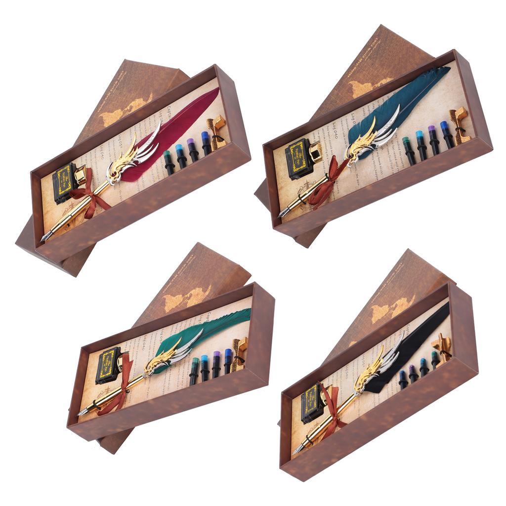  Набор для письма и каллиграфии в винтажном стиле из металла в стиле ретро с чернильницей SP270