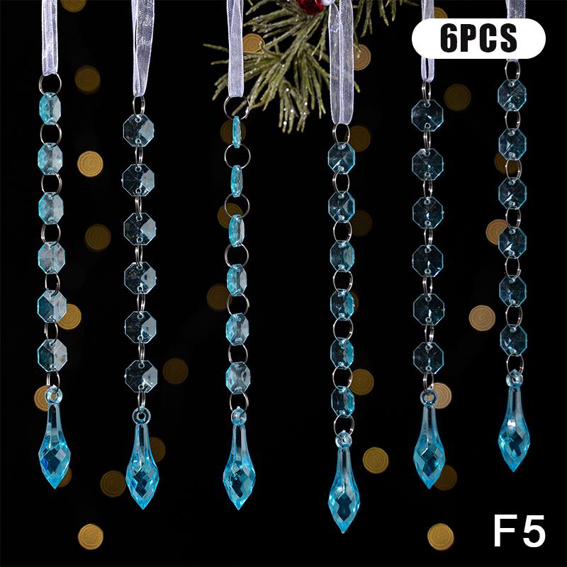 Прозрачные акриловые рождественские украшения для елки, рождественские подвесные украшения, подвесной декор в виде снежинки и сосульки, украшения для новогодней вечеринки