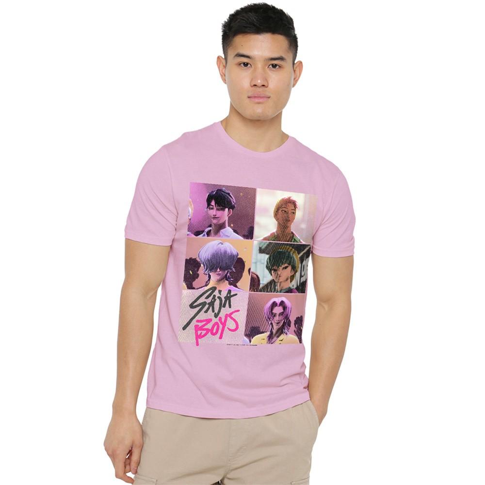 K-Pop Demon Hunters Saja Boys Era Grid Unisex T Shirt Pink