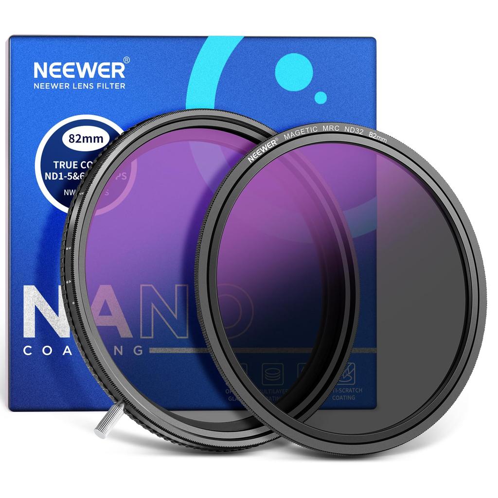NEEWER 82 мм True Color Переменный ND CPL Нейтральная Плотность Магнитный ND32 Объектив Нейтральный Без Цвета Нет Нет Виньетирования 2-в-1 и Фильтр, Фильтр, ND2-512 (1-9