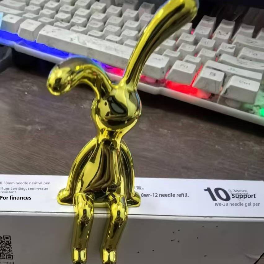 Современная скандинавская гальванизированная креативная фигурка кролика, роскошное украшение для дома, гостиной, автомобиля и тумбы под телевизор