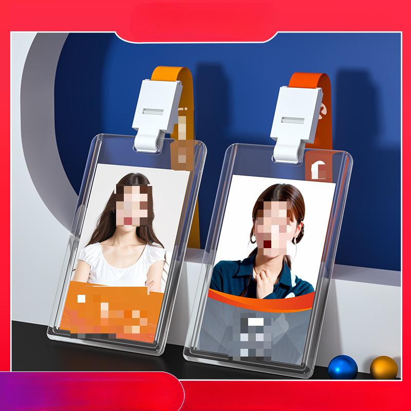 Модный акриловый прозрачный чехол для автобусных карточек, держатель для рабочей карты с ремешком, чехол для рабочей карты для женщин и мужчин, держатель для кредитных карт