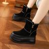 Thick-soled Snow Boots Women's 2025 Winter New Piled Thickened Cotton Shoes Inner Height Increase Women's Shoes Warm Cotton Boots Women's Boots