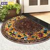 Luxury Retro Ethnic Style Welcome Mat Artificial Vision Carpet Home Semi-Circular Suitable for All Seasons Anti-fouling