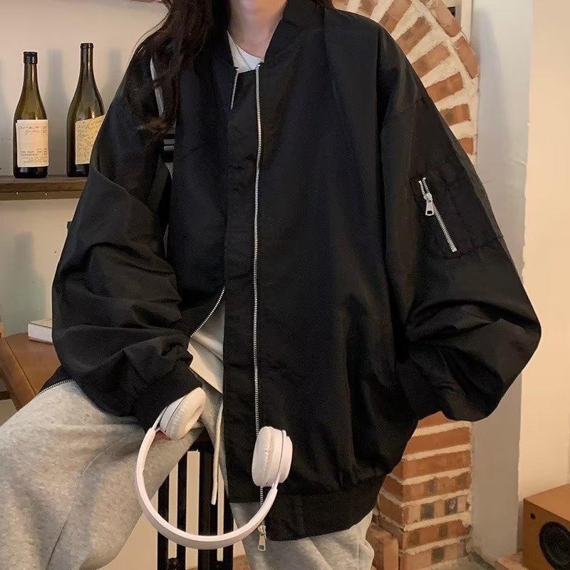 Женская бейсбольная куртка Harajuku, весна/осень, цвет милитари-зеленый, стиль американской пары, модный гонконгский нишевый дизайн.