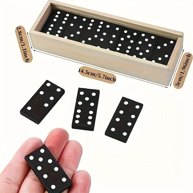 28 шт./коробка Мини-набор деревянных домино, Миниатюрные классические настольные игры, Игровые костяшки, Досуг, для игр в походах и путешествиях на открытом воздухе
