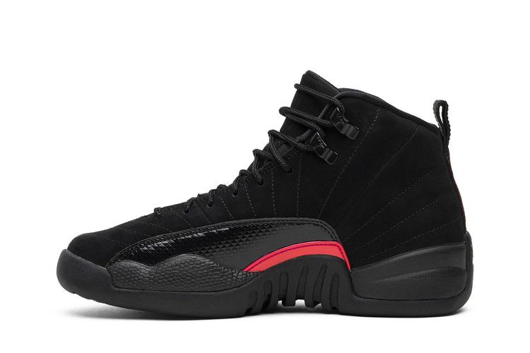 Kids' Sneakers Jordan 12 Retro Black Rush Pink (GS) Black/Dark Grey-Rush Pink