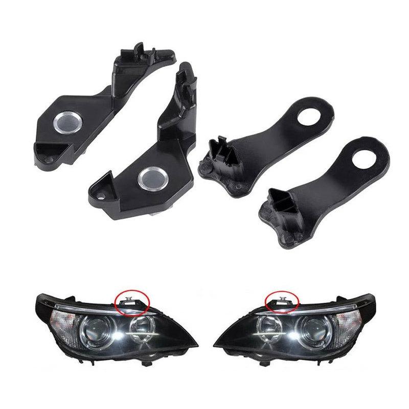 4pc Car Front Headlight Repair Kit Bracket Clips Car Headlamp Repair Fixed Clip Replacement Accessories for BMW 5 Series E60 E61