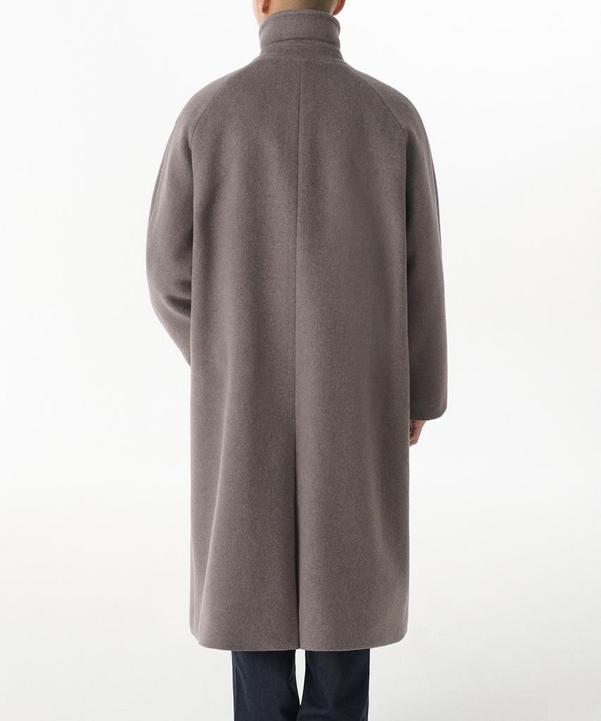 Musinsa Standard Cashmere Blend Oversized Minimal Balmacaan Coat [Taupe]