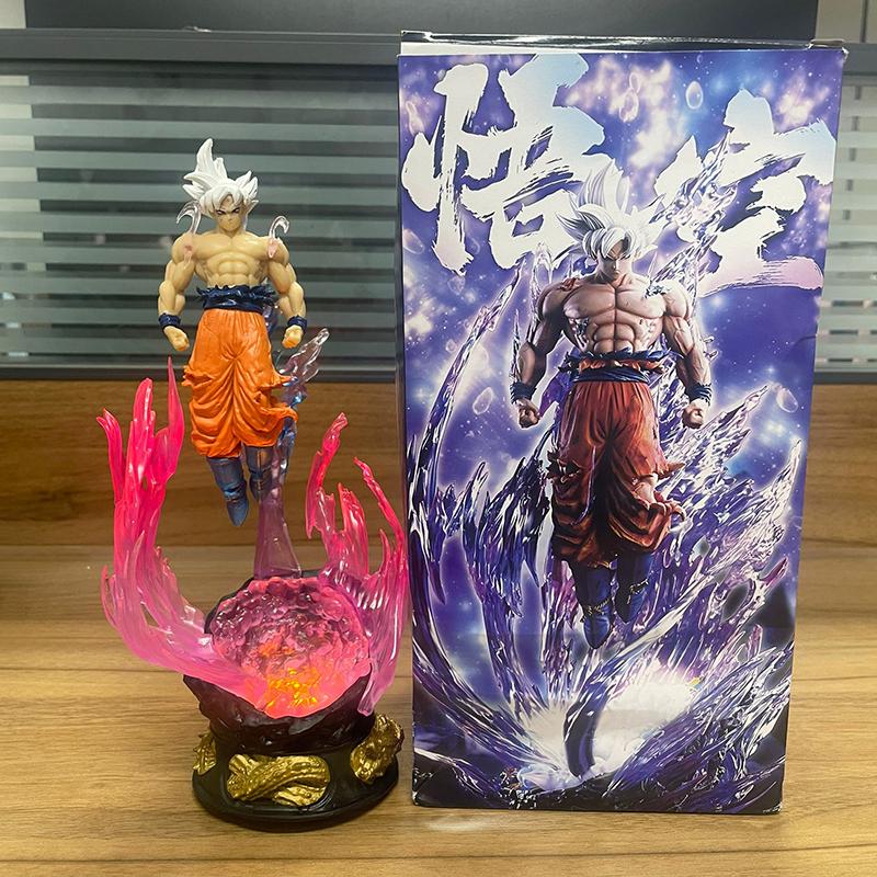 25 см Фигурка Аниме Dragon Ball Сон Гоку Ультра Инстинкт Супер Сайян Статуэтка Коллекционная Модель Игрушка Украшение Для Фанатов ПВХ для Круглого Сенсорного Сжатия